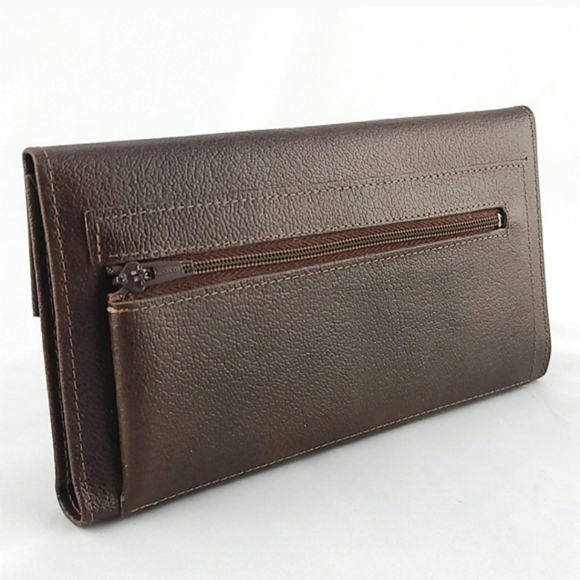 ROLFS New Vintage Women's Brown Leather Trifold Wallet Snap Closure - Picture 3 of 15